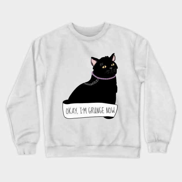 Grunge Salem Cat Crewneck Sweatshirt by likeapeach